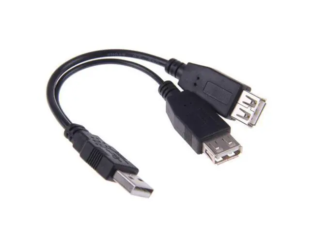 Alt view image 3 of 7 - SM USB 2.0 A Male to Dual Data USB 2.0 A Female + Power Cable USB 2.0 A Female Extension Cable 20cm