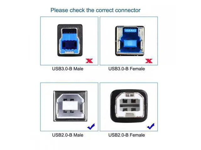 Alt view image 7 of 7 - USB 2.0 Motherboard 9pin 10pin Header to Standard Type-B Female Extension cable with Nuts for Panel Mount