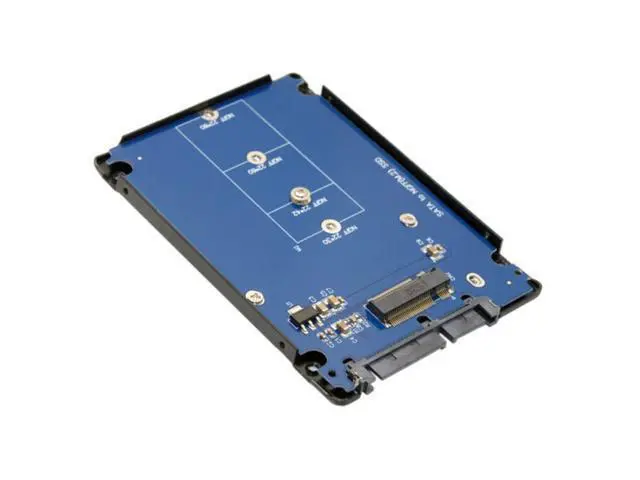 Alt view image 4 of 7 - B+M Key Socket 2 M.2 NGFF (SATA) SSD to 2.5 SATA Adapter Card Adapter with Black Metal Case SA-104-BK