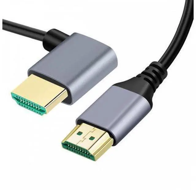 Main image of 0.5M HDMI 2.1 Ultra Thin HDTV Cable 8K 4K Hyper Super Flexible Slim Cord Right Angled 90 Degree Type-A Male to Male for Computer HDTV