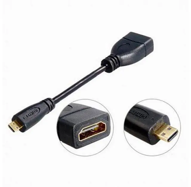 Main image of Micro HDMI Male to HDMI Female Adapter Short Cable 4K 60hz UHD Cord 10cm for Camera Laptop HDTV Monitor