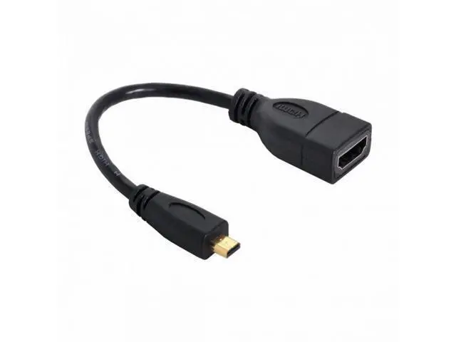 Alt view image 2 of 6 - Micro HDMI Male to HDMI Female Adapter Short Cable 4K 60hz UHD Cord 10cm for Camera Laptop HDTV Monitor