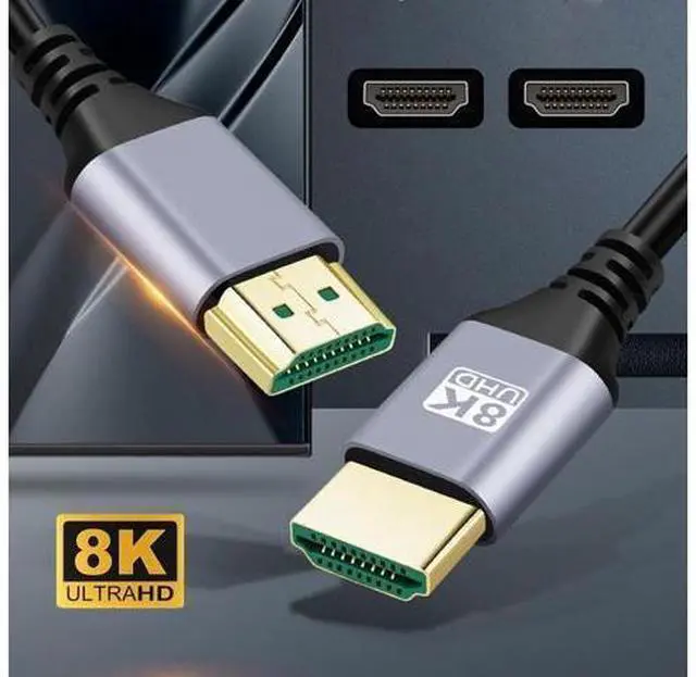 Alt view image 2 of 7 - HDMI 2.1 Ultra Thin HDTV Cable 8K 4K Hyper Super Flexible Slim Cord High Speed Type-A Male to Male for Computer HDTV (0.5M)
