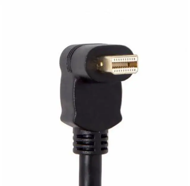 Alt view image 3 of 7 - Down Angled Mini DP DisplayPort 90 Degree to DisplayPort Female Cable for Displays Monitors