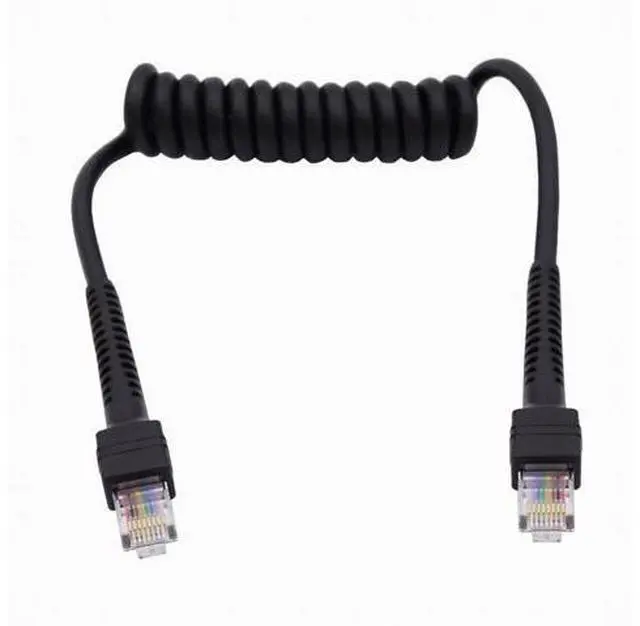 Main image of RJ45 Cat6 8P8C UTP Male to Male Stretch Coiled Cable Lan Ethernet Network Patch Cord 100cm