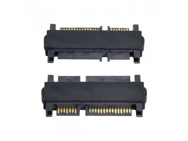 Alt view image 7 of 7 - SM 3.5" & 2.5inch SATA 22Pin 7+15 Male to SATA 22P 7+15 Male extension convertor Straight adapter