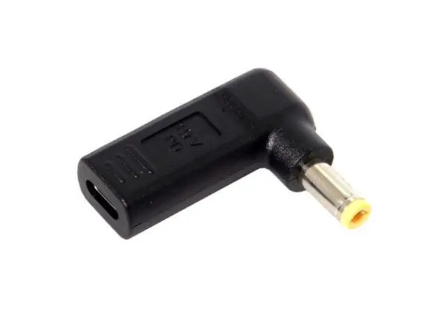 Alt view image 3 of 5 - USB 3.1 Type C USB-C to 5.5*2.5mm Adapter 90 Degree Angled