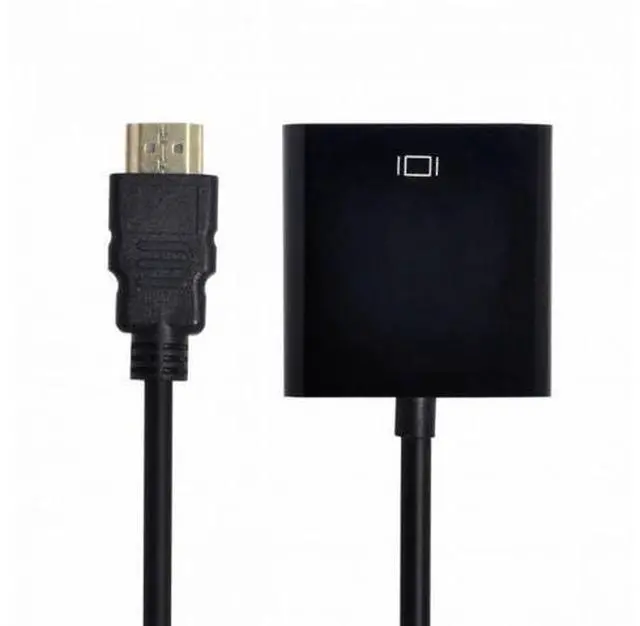 Alt view image 4 of 7 - hdmi input to VGA female output projectors monitors adapter PC Laptop Black