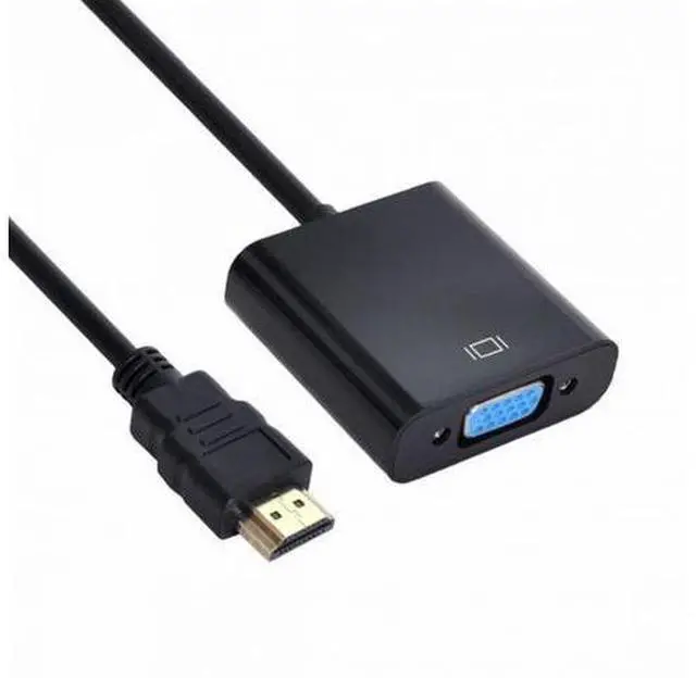 Alt view image 5 of 7 - hdmi input to VGA female output projectors monitors adapter PC Laptop Black