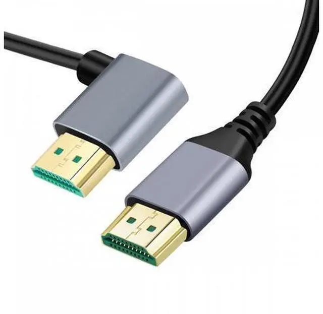 Main image of 0.5M HDMI 2.1 Ultra Thin HDTV Cable 8K 4K Hyper Super Flexible Slim Cord Left Angled 90 Degree Type-A Male to Male for Computer HDTV