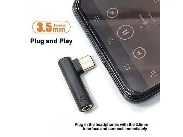 Alt view image 2 of 7 - 5pcs/set Type-C to 3.5mm Earphone Adapter 90 Degree Angled Type USB-C 3.1 Male to AUX Audio Female