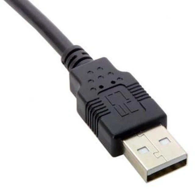 Alt view image 2 of 7 - SM Mini USB B Type 5pin Male Left Angled 90 Degree to USB 2.0 Male Data Cable 5 Meters with EMI Ferrite Core