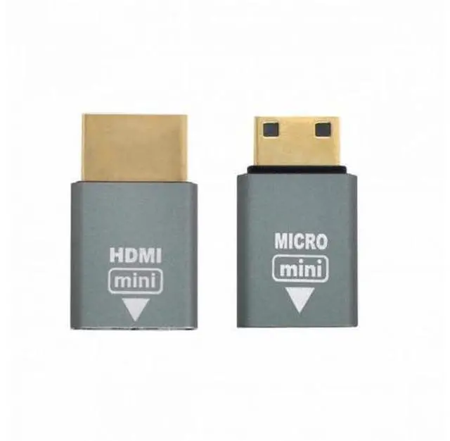 Alt view image 2 of 7 - 2pcs/set Compatible Micro HDMI Female to Mini Male HDMI 1.4 Male Adapter 4K@60hz