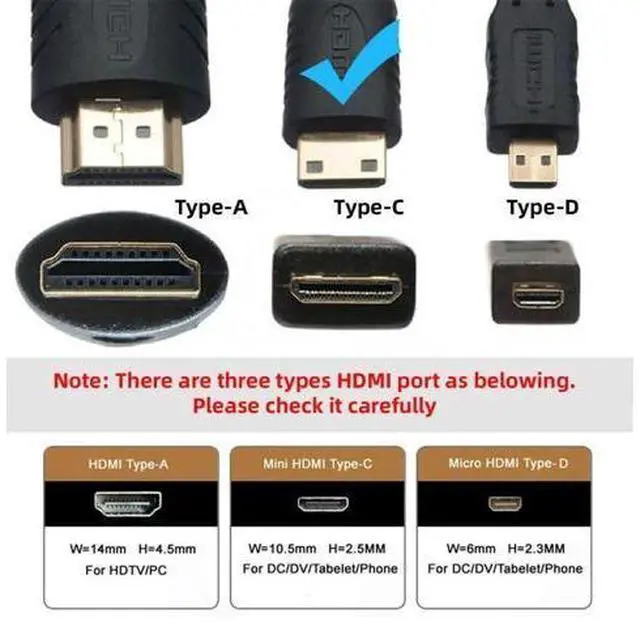 Alt view image 2 of 7 - HKCY DVI 24+1 Male to Mini HDMI 1.4 Type-C 4K Female Extension Cable for Computer HDTV Graphics Card UHD