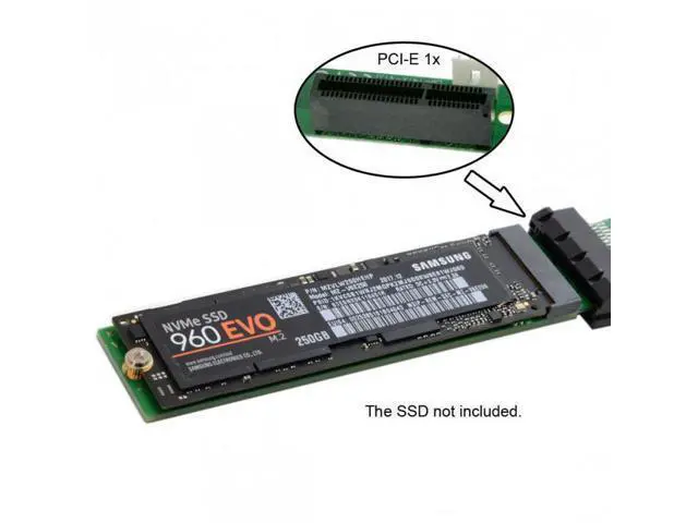 Alt view image 7 of 7 - SM NGFF M-key NVME AHCI SSD to PCI-E 3.0 1x x1 Vertical Adapter with Cable Male to Female Extension