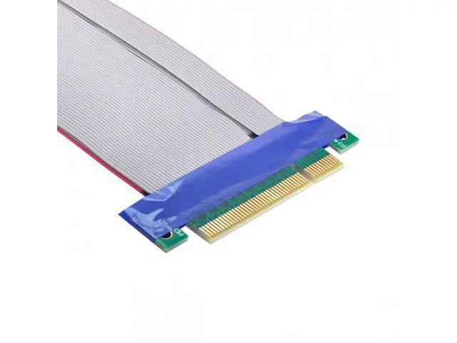 Alt view image 5 of 7 - SM PCI-E Express 8X to 8x Male to Female Slot Riser Extender Card Ribbon Flexible Cable 20cm