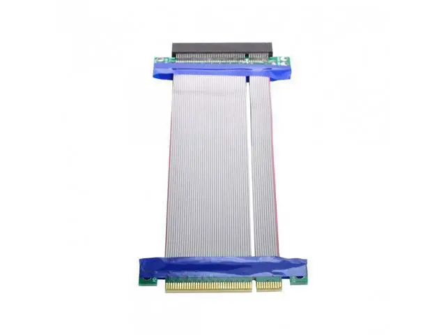 Alt view image 7 of 7 - SM PCI-E Express 8X to 8x Male to Female Slot Riser Extender Card Ribbon Flexible Cable 20cm