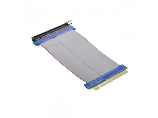 Alt view image 5 of 7 - SM PCI-E Express 16X to 16x Male to Female Riser Extender Card Ribbon Cable 20cm