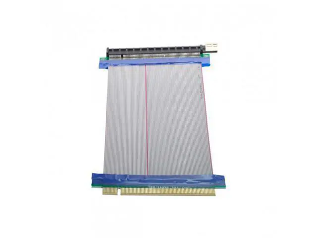 Alt view image 7 of 7 - SM PCI-E Express 16X to 16x Male to Female Riser Extender Card Ribbon Cable 20cm