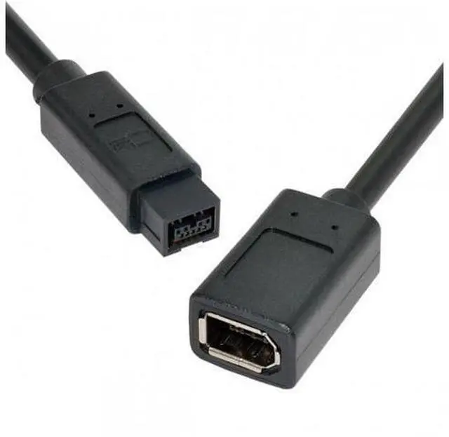 Alt view image 2 of 7 - HKCY CA-012 IEEE 1394 6Pin Female to 1394b 9Pin Male Firewire 400 to 800 Cable 20cm