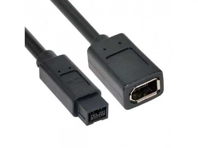 Alt view image 4 of 7 - HKCY CA-012 IEEE 1394 6Pin Female to 1394b 9Pin Male Firewire 400 to 800 Cable 20cm