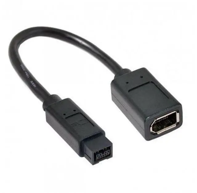 Alt view image 7 of 7 - HKCY CA-012 IEEE 1394 6Pin Female to 1394b 9Pin Male Firewire 400 to 800 Cable 20cm