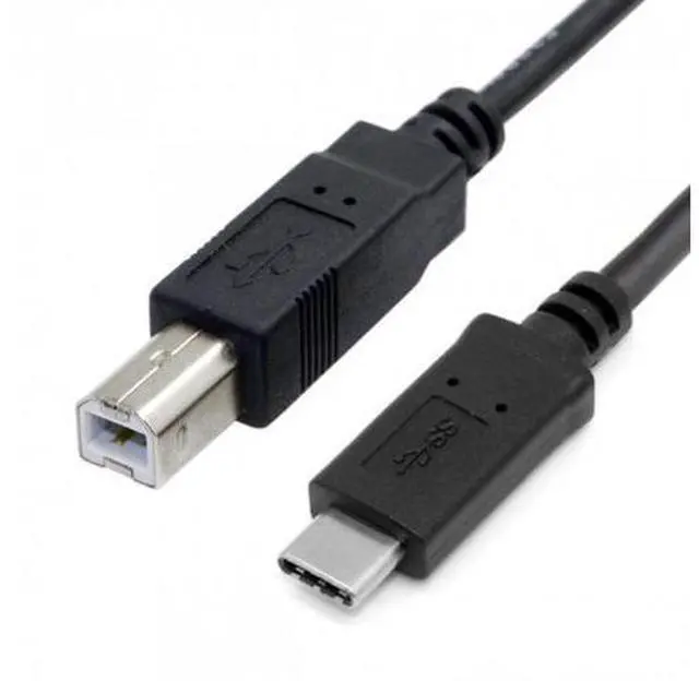 Main image of SM USB-C USB 3.1 Type C Male to USB 2.0 B Type Male Data Cable for Cell Phone & Mac & Laptop