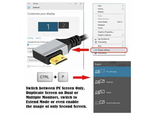 Alt view image 6 of 7 - 90 Degree Right Angled Mini HDMI 2.1 Ultra Thin HDTV Cable 8K 4K Hyper Super Flexible Slim Cord Type-A to Type-C for Camera HDTV