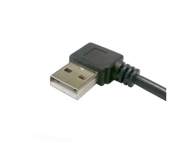Alt view image 2 of 7 - SM 480M USB 2.0 Left Angled 90 degree A type male to Female extension cable 10cm