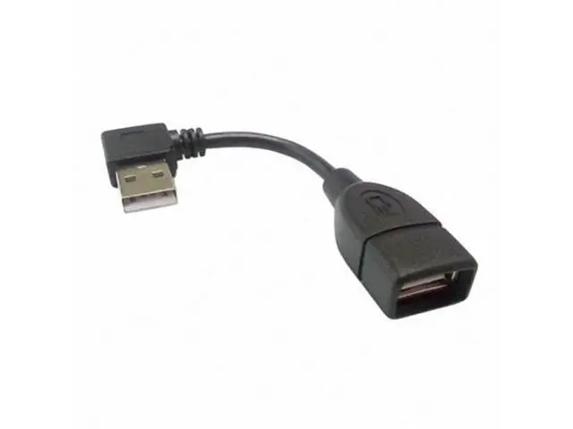 Alt view image 3 of 7 - SM 480M USB 2.0 Left Angled 90 degree A type male to Female extension cable 10cm