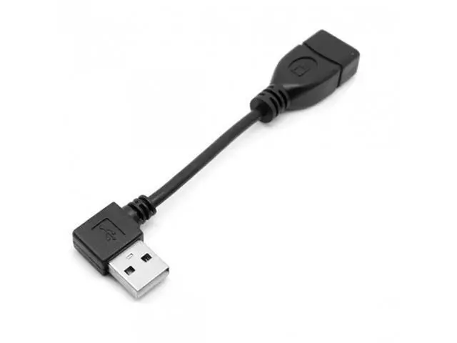 Alt view image 5 of 7 - SM 480M USB 2.0 Left Angled 90 degree A type male to Female extension cable 10cm