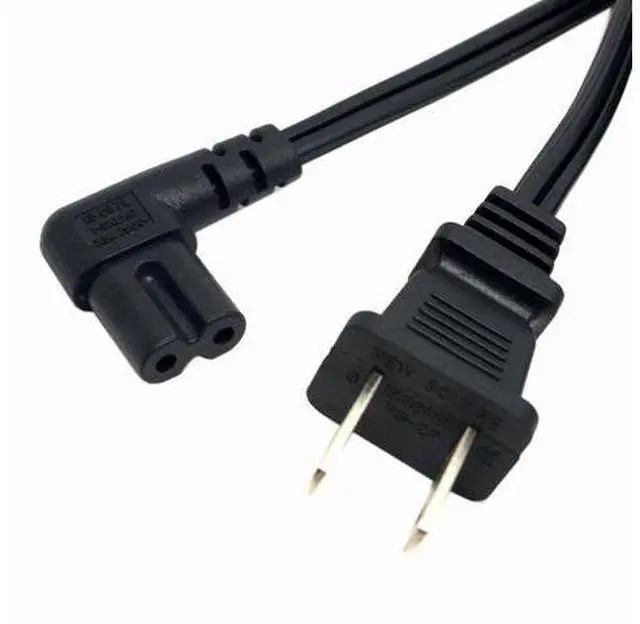 Main image of SM USA 2pin Male to 90 Degree Right Angled IEC 320 C7 Power Supply Cord cable 1M