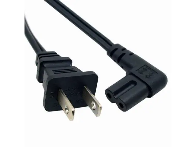 Alt view image 3 of 7 - SM USA 2pin Male to 90 Degree Right Angled IEC 320 C7 Power Supply Cord cable 1M