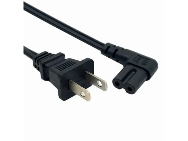 Alt view image 4 of 7 - SM USA 2pin Male to 90 Degree Right Angled IEC 320 C7 Power Supply Cord cable 1M