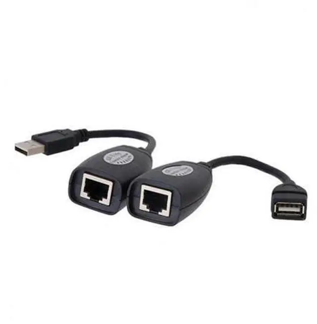 Alt view image 2 of 7 - SM USB Keyboard Mouse Over RJ45 CAT5E CAT6 Cable Extension Extender Cable Adapter