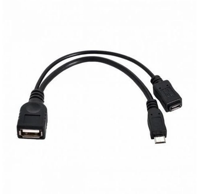 Alt view image 6 of 7 - Black Color Micro USB 2.0 OTG Host Flash Disk Cable with Micro USB power for Galaxy S3 i9300 S4 i9500 Note2 N7100 Note3 N9000 S5 i9600