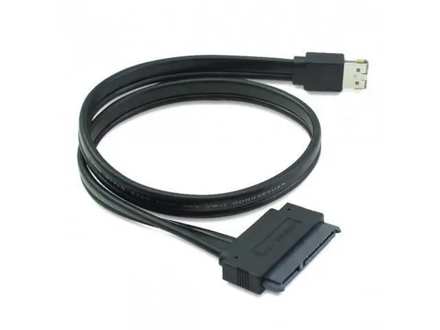 Alt view image 7 of 7 - HKCY SA-009 50cm Dual Power 12V and 5V eSATAp Power ESATA USB 2.0 combo to 22Pin SATA cable for 2.5" 3.5" Hard Disk Drive