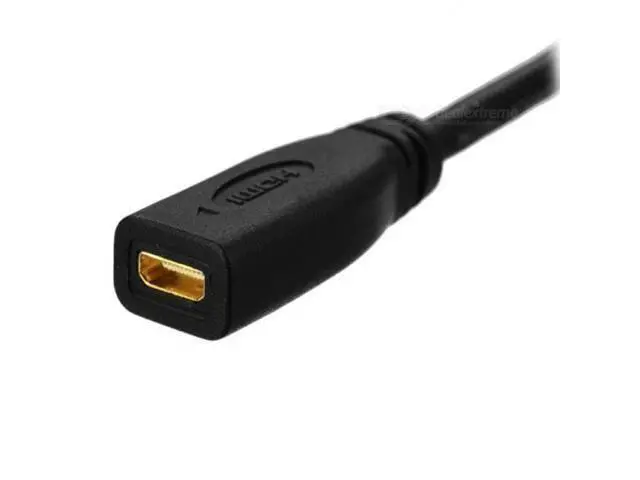 Alt view image 3 of 7 - SM Type D Micro HDMI v1.4 Socket Female to Type C Mini HDMI Male Convertor Adapter Cable 20cm