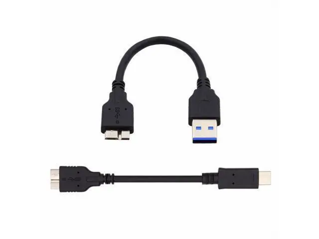 Alt view image 3 of 7 - 2pcs/set USB 3.1 Type-C USB-C to Micro 3.0 and USB 3.0 Type-A Male to Micro 3.0 B Male Disk SSD Data Cable 15cm