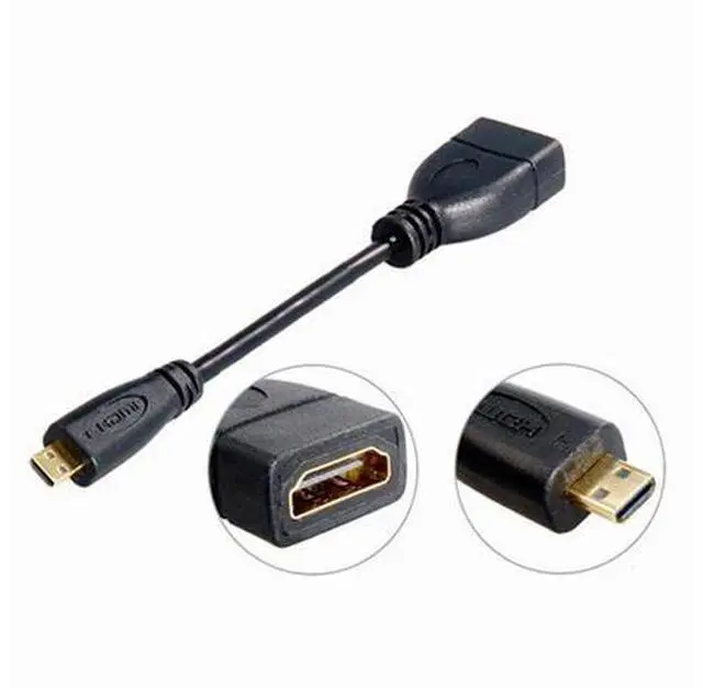 Main image of SM Micro HDMI male to HDMI female Adapter short Cable 10cm for XOOM Droid X