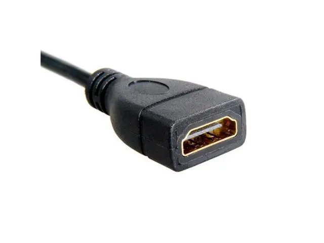 Alt view image 2 of 7 - SM Micro HDMI male to HDMI female Adapter short Cable 10cm for XOOM Droid X