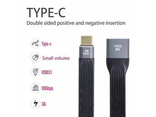 Alt view image 4 of 7 - USB 3.1 Type-C Male Host to USB3.0 Type A Female OTG Flat Slim FPC Data Cable 13cm for Laptop Phone