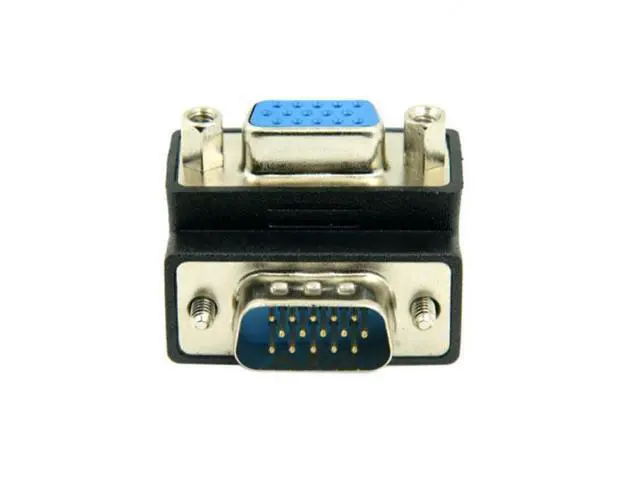 Alt view image 3 of 7 - SM 270 Degree Right Angled VGA SVGA 15pin Male To Female extension Adapter