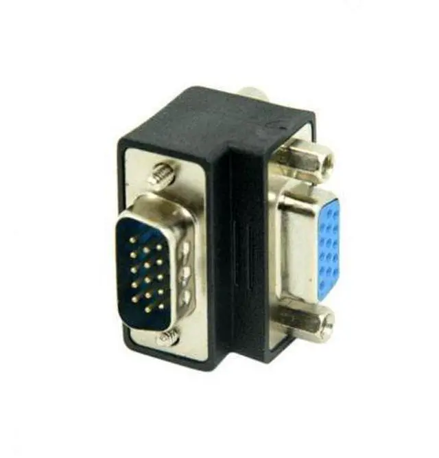 Main image of SM 270 Degree Right Angled VGA SVGA 15pin Male To Female extension Adapter