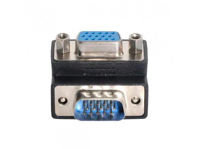 Alt view image 5 of 7 - SM 270 Degree Right Angled VGA SVGA 15pin Male To Female extension Adapter
