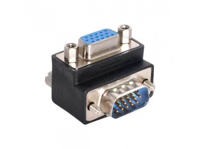 Alt view image 7 of 7 - SM 270 Degree Right Angled VGA SVGA 15pin Male To Female extension Adapter