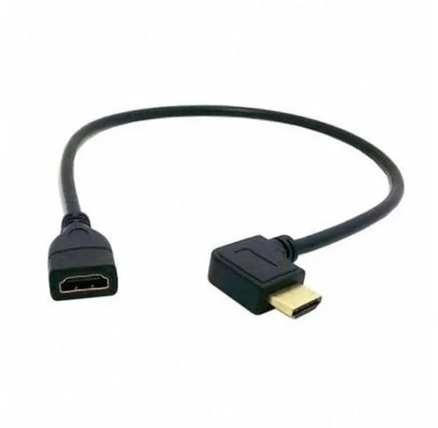 Main image of SM Left Angled 90 Degree Connector HDMI 1.4 with Ethernet & 3D Type A male to A female Extension Cable 0.5m