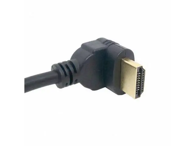 Alt view image 2 of 7 - SM Up Angled 90 Degree Connector HDMI 1.4 with Ethernet & 3D Type A male to A female Extension Cable 0.5m