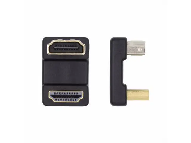 Alt view image 2 of 7 - Standard HDMI 1.4 Male Type-A to HDMI Female Port Savers 360 Degree Up Opposite U Shape Back Angled Extension Adapter Converter