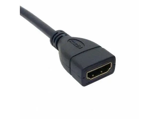 Alt view image 4 of 7 - SM Left Angled 90 Degree Connector HDMI 1.4 with Ethernet & 3D Type A male to A female Extension Cable 0.5m